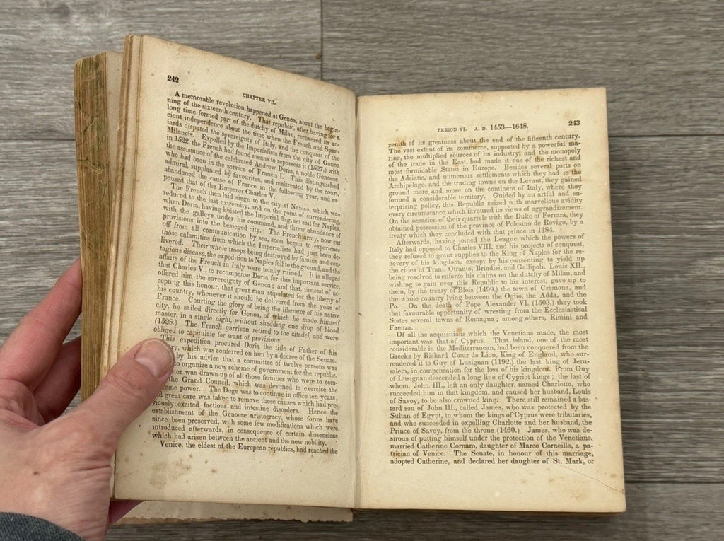 Ant. 1833 Book History of the European Revolutions Vol I Koch Crichton Schoell