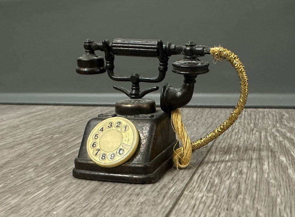 Durham Industries Metal Miniature Rotary Phone No. 5404