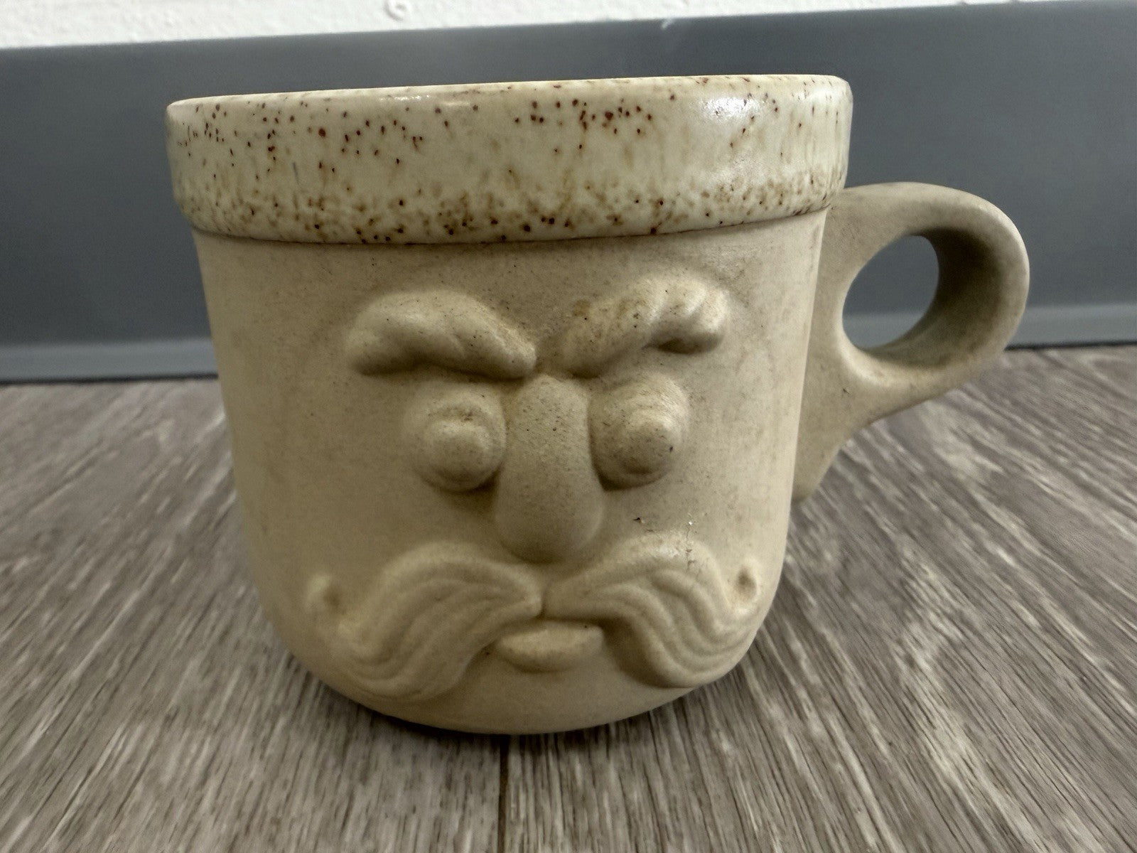 Fitz & Floyd, Stoneware/Pottery, Novelty Mustache Mug/Cup Character Face, 1970's