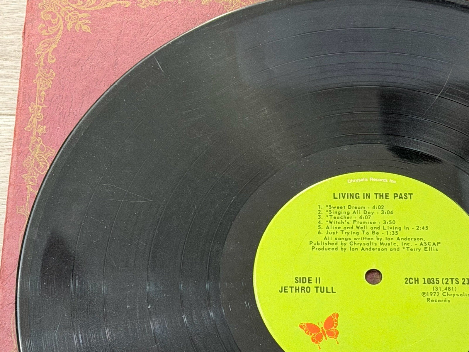 JETHRO TULL "Living In The Past" Double 2-LP Chrysalis Records 2CH 1035 booklet