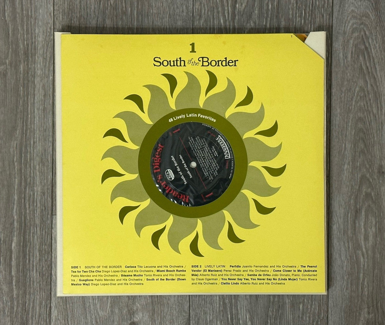 South Of The Border LP Box Set 48 Latin Favorites Reader's Digest 1968 VG+/VG RC