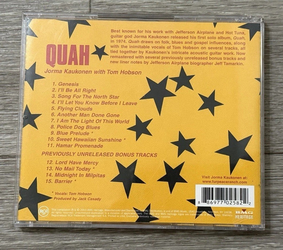 Jorma Kaukonen/Jefferson Airplane - Quah CD