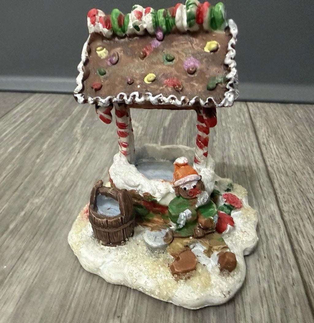 Vintage 2005 Gingerfrost Lane Christmas Village Accessories Wishing Well 3 Inch