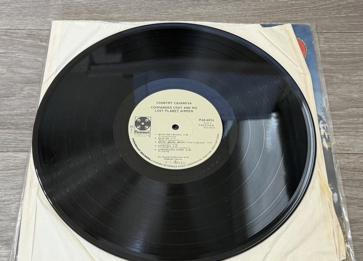 Commander Cody & His Lost Planet Airmen Country Casanova LP VG Paramount (1973)