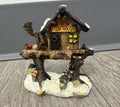 Vtg Cobblestone Corners Club / Tree House Christmas Village Accessory ‘02 Broken