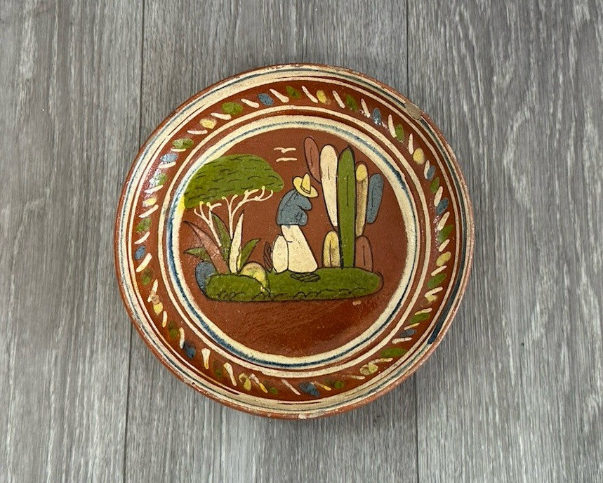 Vintage Mexican Clay Dish - Made In Mexico