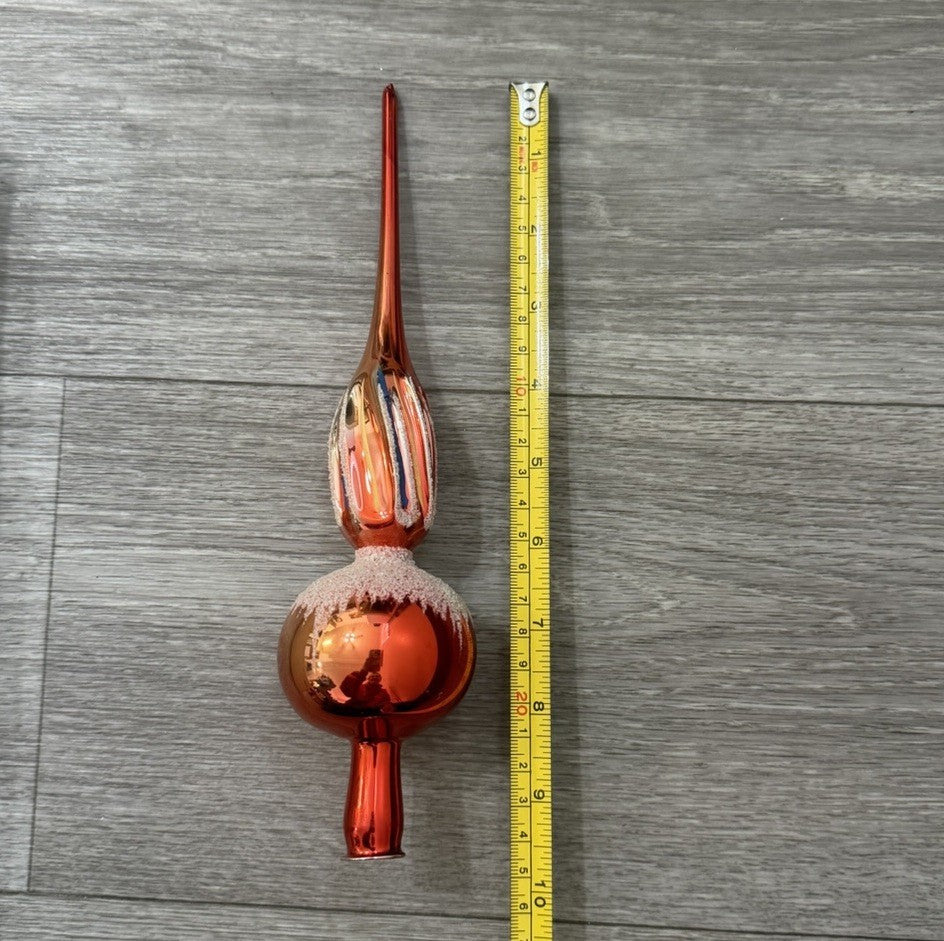 VTG Comodore Christmas Classic 9.75” " Tree Topper Finial Ornament No. 8220 C/3