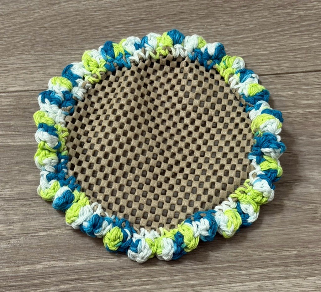Handmade Crochet Jar Opener Gripper With Crochet Edge Kitchen Accessory Gift 6”