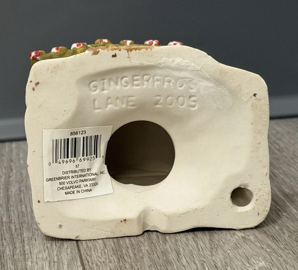 Ginger Frost Lane 2005 Christmas House Church Porcelain Ceramic 5” Tall