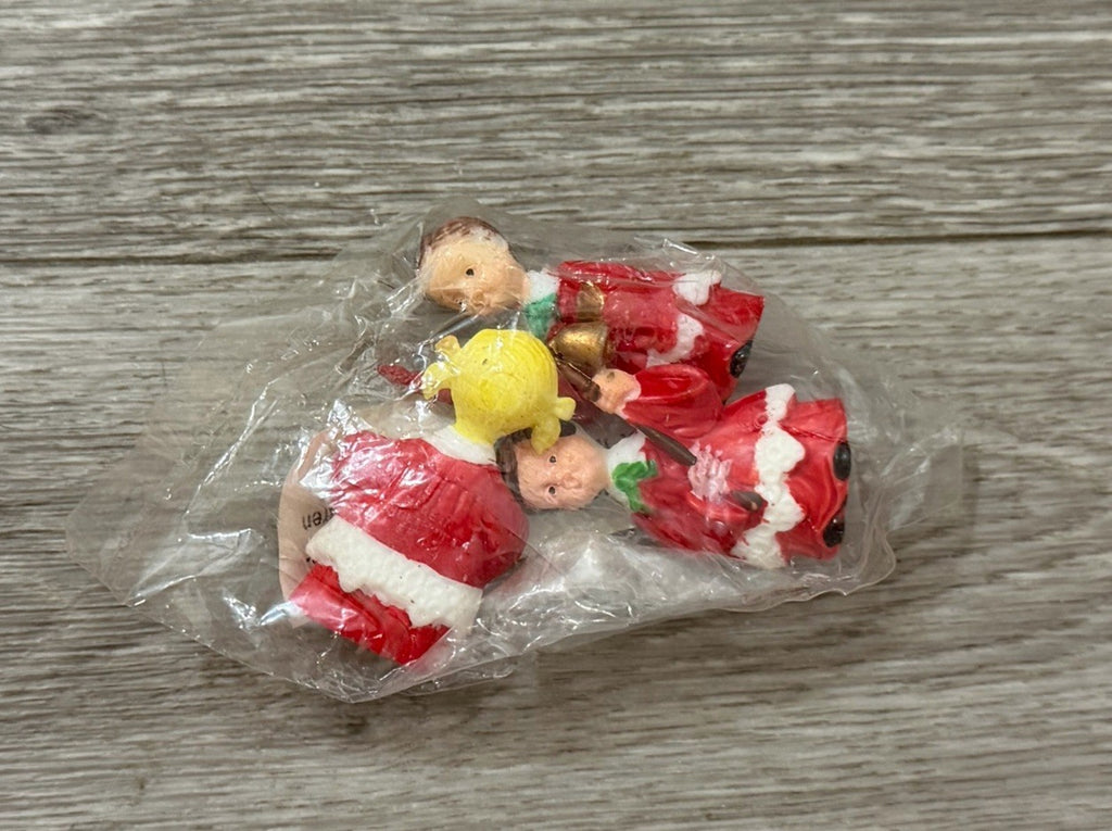 Vintage Christmas Plastic WILTON Enterprises Set Of Three Figurines Hong Kong
