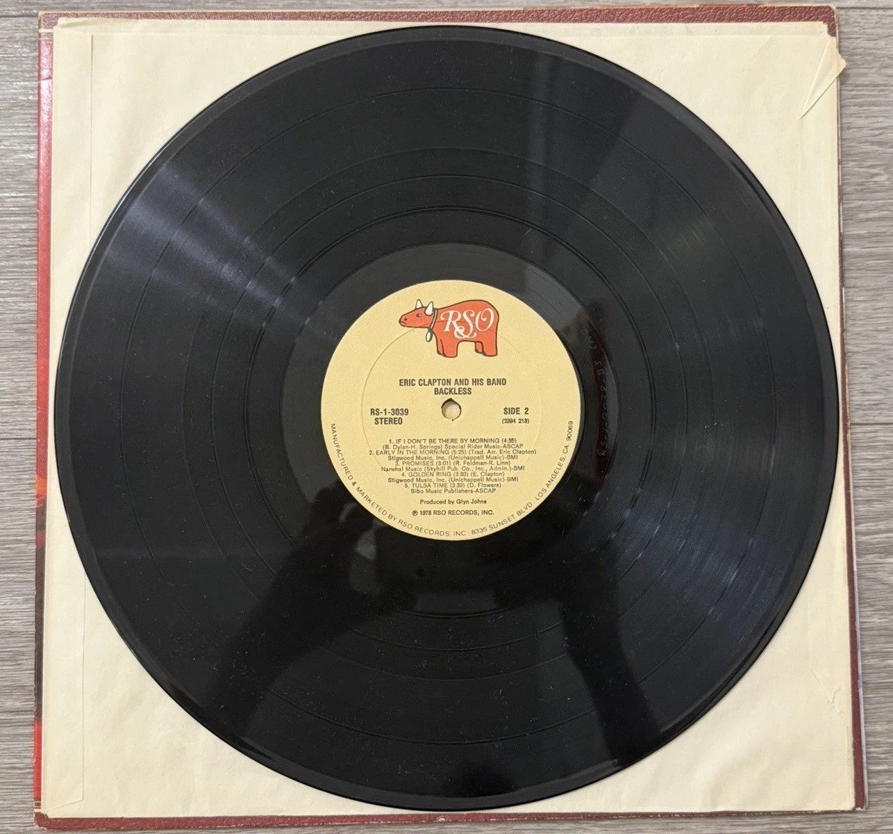 ERIC CLAPTON Backless Rare RSO Press LP Record Vinyl embossed gatefold 1978