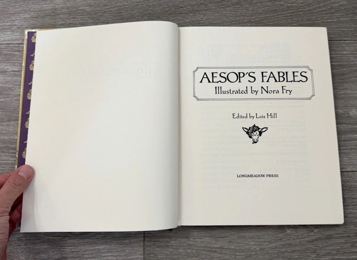 Aesop's Fables Illustrated by Nora Fry 1988 Longmeadow Press Classics Hardcover