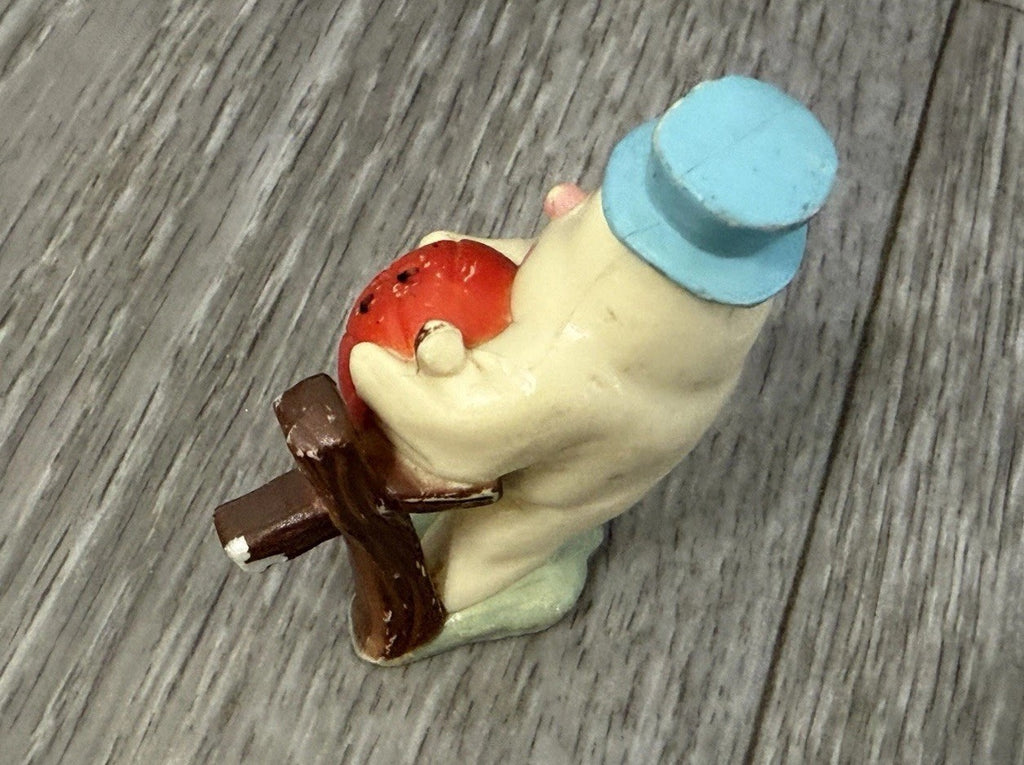 VINTAGE Ghost With Jack O’Lantern Figurine Halloween Plastic