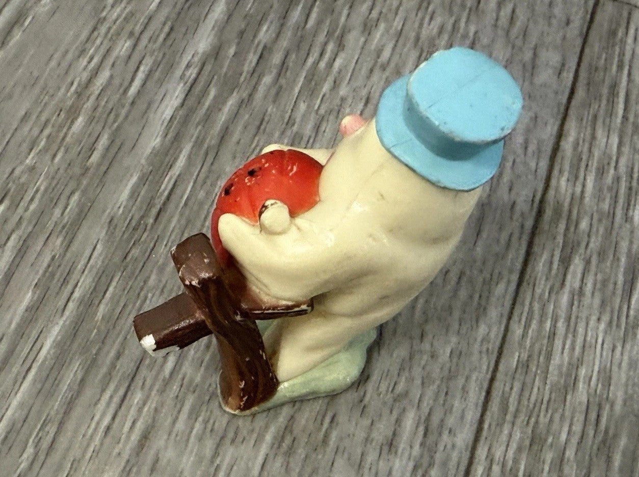 VINTAGE Ghost With Jack O’Lantern Figurine Halloween Plastic