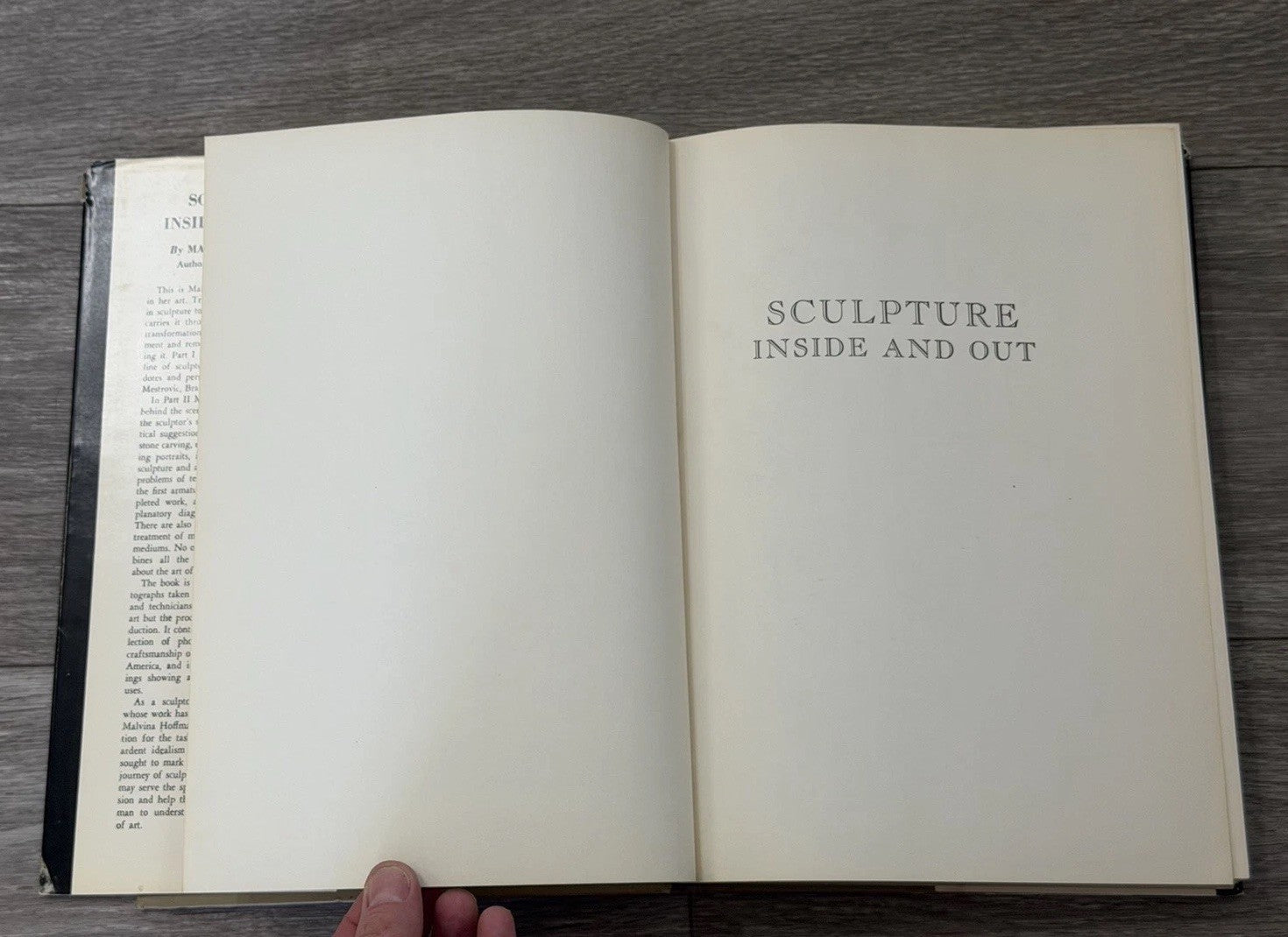Sculpture, Inside and Out, by Malvina Hoffman, 1st, HBDJ, 1939, Illustrated VTG