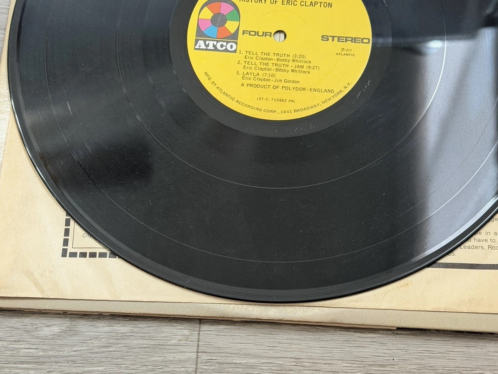 ERIC CLAPTON History Of SD2803 Dbl LP Vinyl Record VG/G+