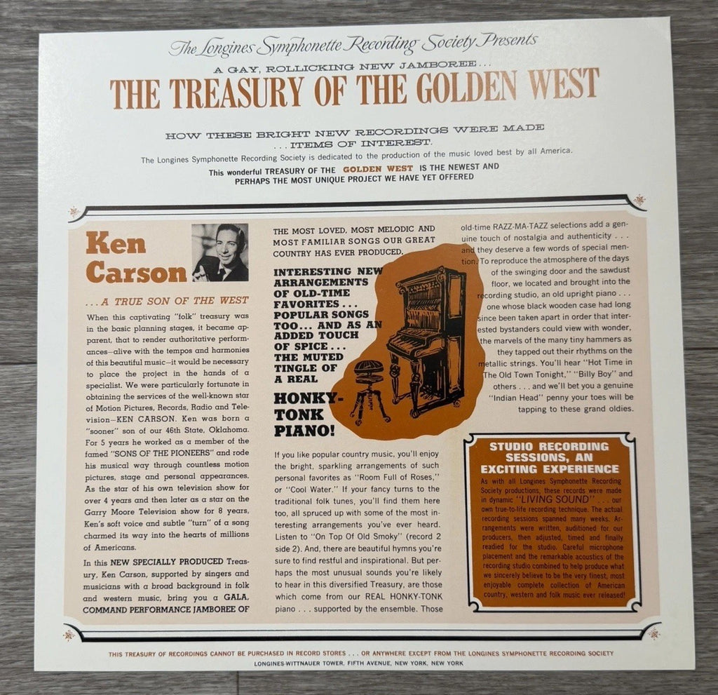 Treasury of the Golden West - Longines Multi-LP Box 6 Record Set - VG+