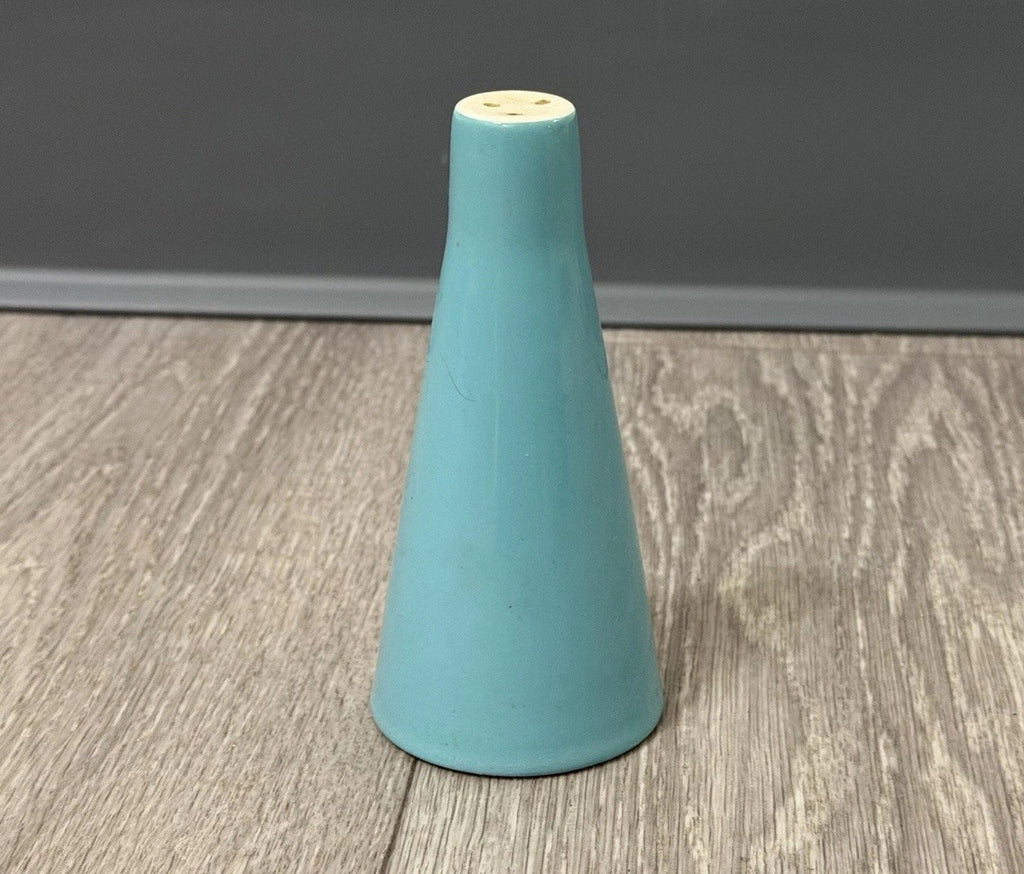 Mid-century Cera-Stone Salt Shaker 4.75” Light Blue