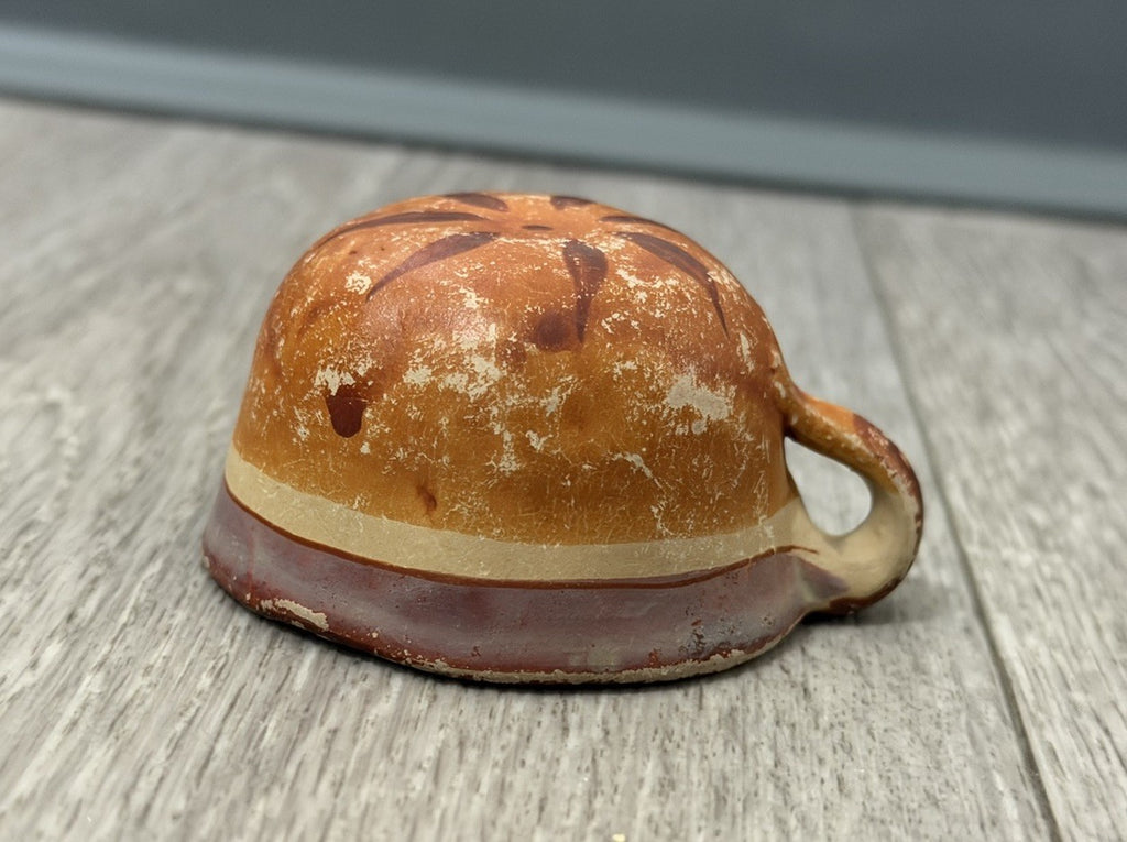 Vintage Mexican Cup Handmade Pottery Small Size 1.25” Tall X 2.25” Diameter