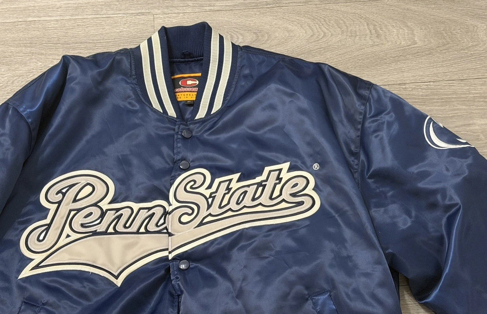 Penn State Varsity  Bomber Jacket Colosseum Made In Korea Vintage XL
