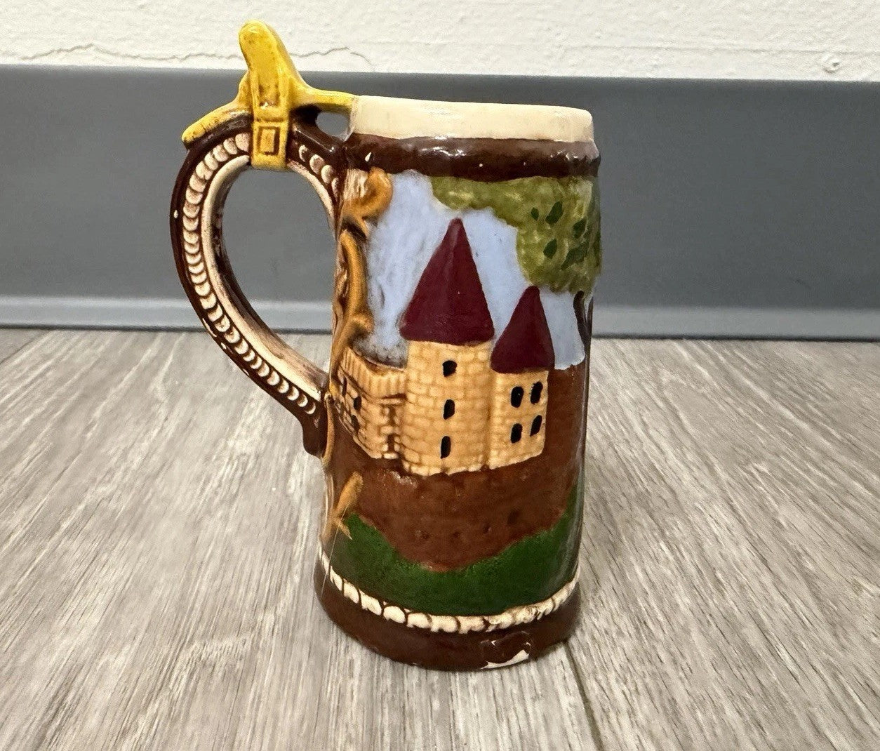 VINTAGE Small German Kinder Mug Beer Stein - Dated 1978 - Has Chips 3.75” Tall