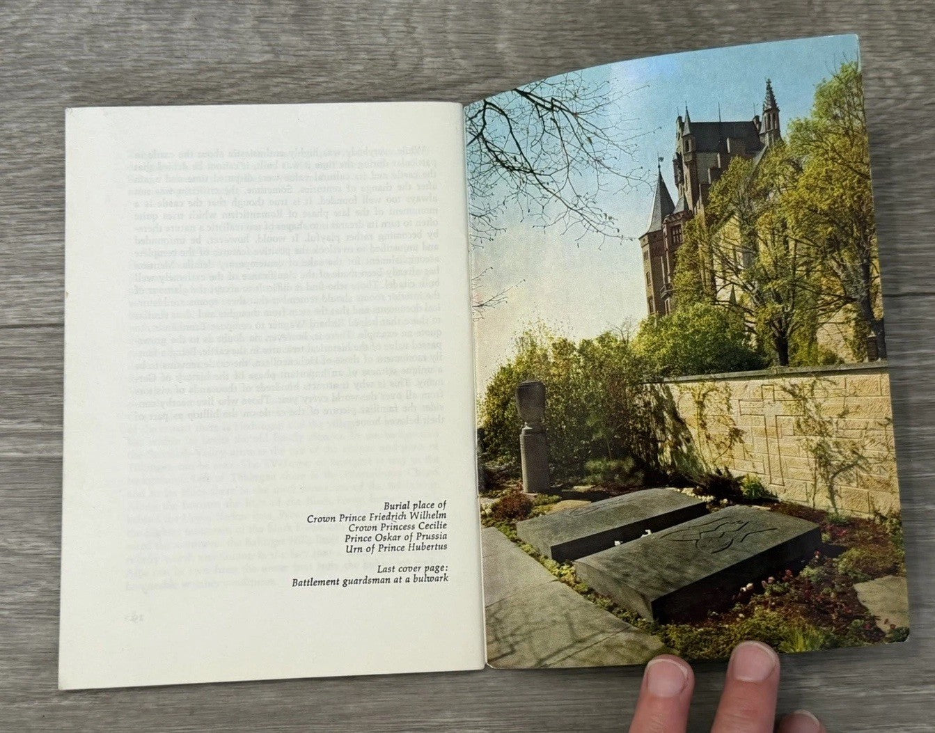 Vintage Burg Hohenzollern Castle Germany Mini Guide Booklet German History