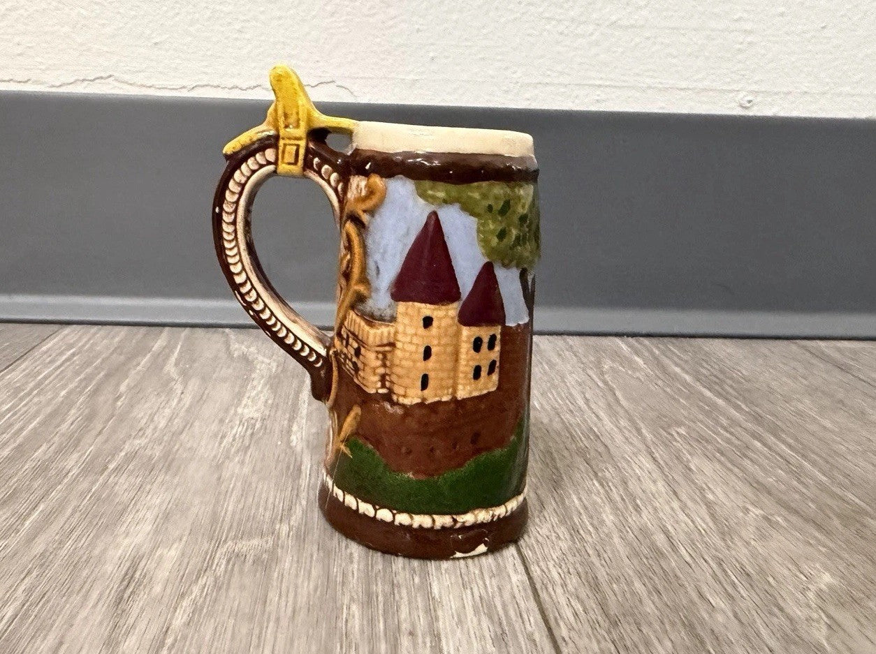 VINTAGE Small German Kinder Mug Beer Stein - Dated 1978 - Has Chips 3.75” Tall