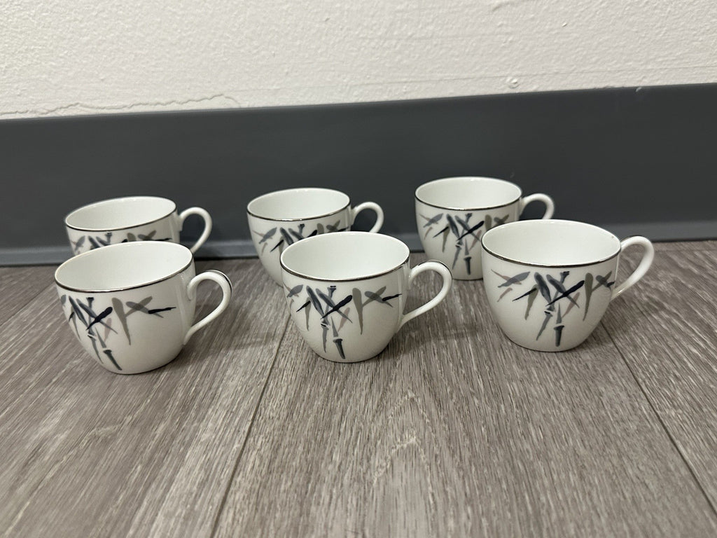 VINTAGE Noritake Bamboo 2133 Sake / Demitasse Cups Set of 6, 2 in
