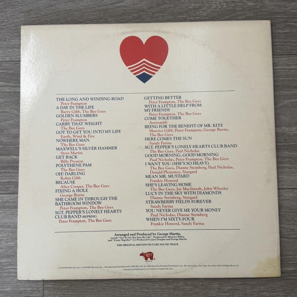 Vinyl Record LP Movie Soundtrack Bee Gees Sgt. Pepper's Lonely Hearts Club Used