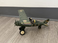 Vintage Folk Art Wood  and Metal Airplane Wooden & Painted Primitive Toy Plane