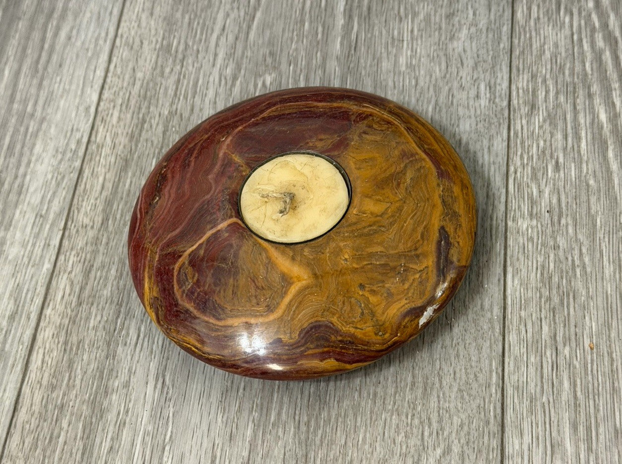 Vintage Polished Round Tea Light Candle Holder Home Decor