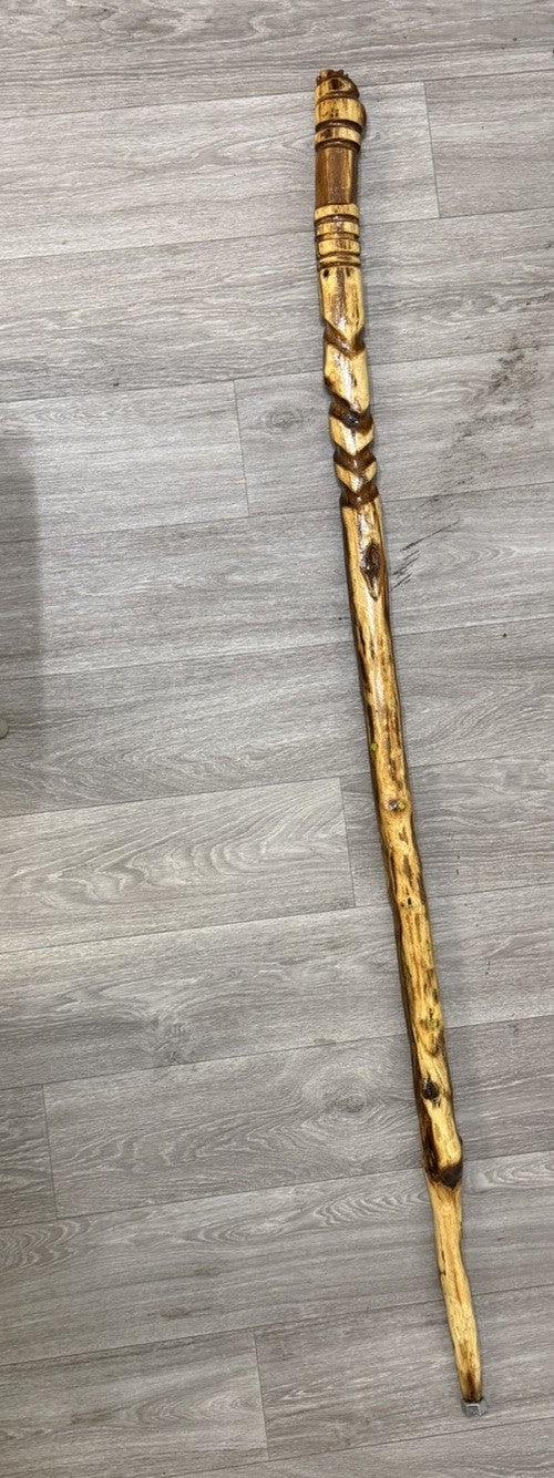 Handmade Walking Stick By Artisan - One Of A Kind - 64.5” Tall Made In Colorado