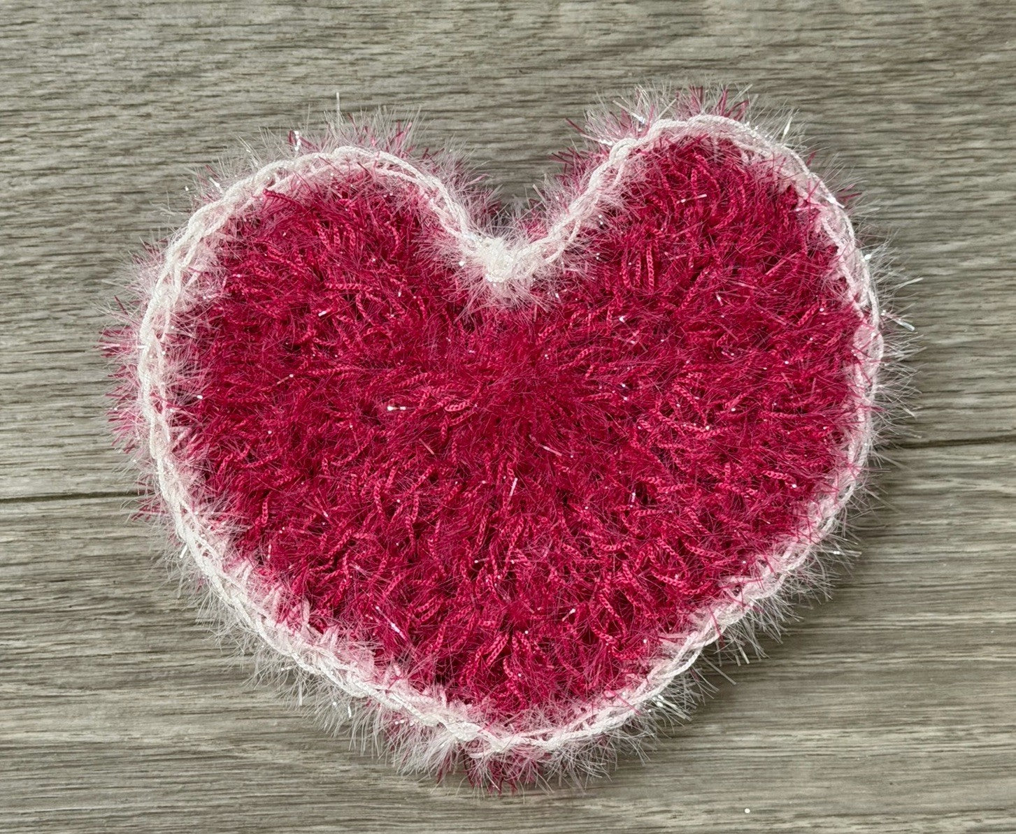 Purple & White Sparkle Heart Shape Non-Scratch Reusable for Kitchen Scrubby