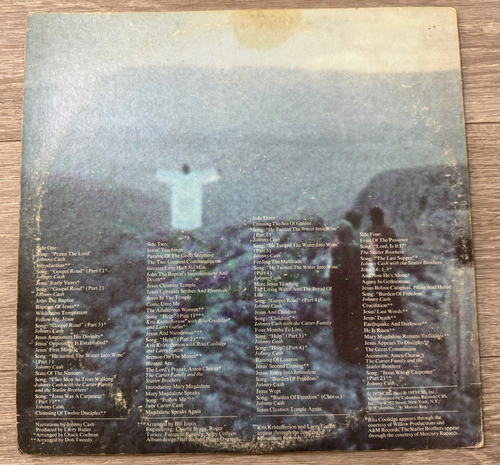 Johnny Cash "Gospel Road" Vinyl 2XLP USA 1973