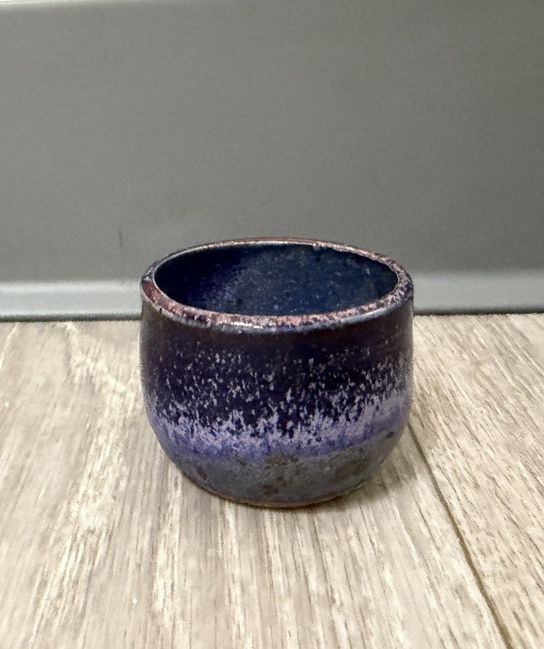 Purple & Blue Gradient Ceramic Sake / Tea Cup Small Handheld Decor