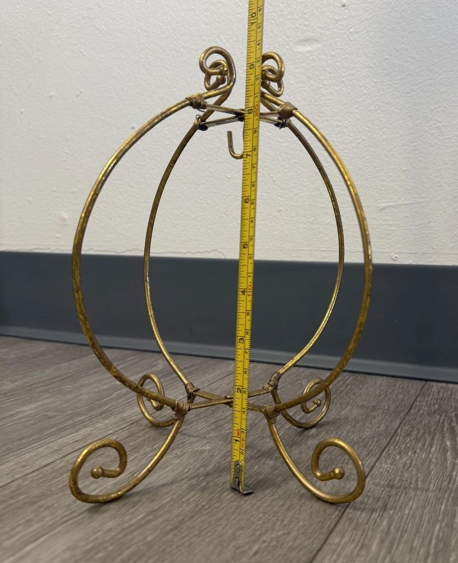 PIER 1 IMPORTS Goldtone Foldable Single Ornament Holder Display Stand
