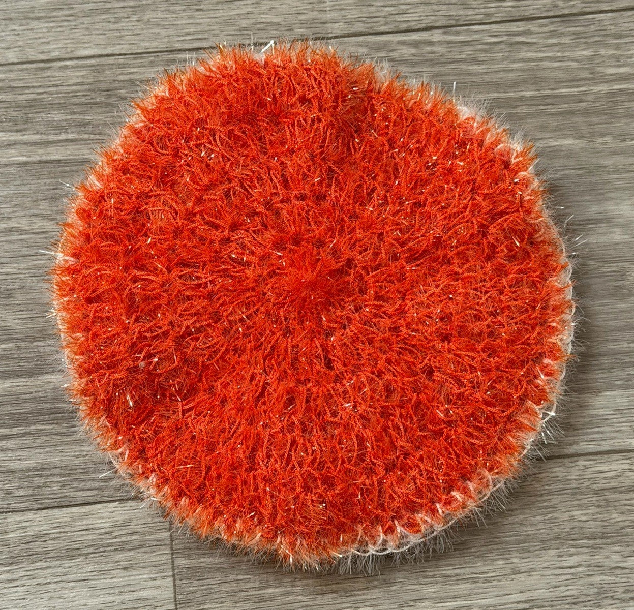 Lrg Double Sided Orange Sparkle Pot Scrubber Scourer Cleaning Pad Scrubby 6.75”