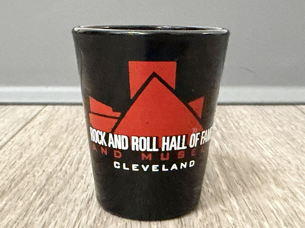 ROCK & ROLL HALL OF FAME MUSEUM SHOT CUP CERAMIC 1998 CLEVELAND OHIO