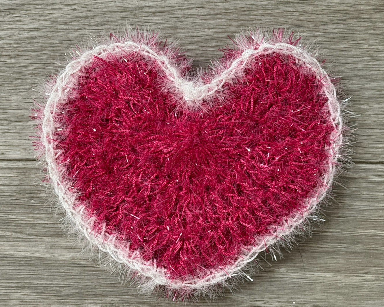 Purple & White Sparkle Heart Shape Non-Scratch Reusable for Kitchen Scrubby