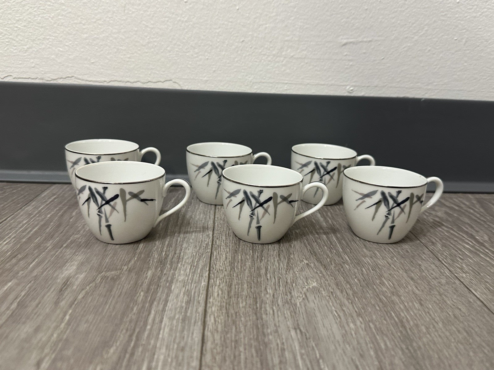 VINTAGE Noritake Bamboo 2133 Sake / Demitasse Cups Set of 6, 2 in
