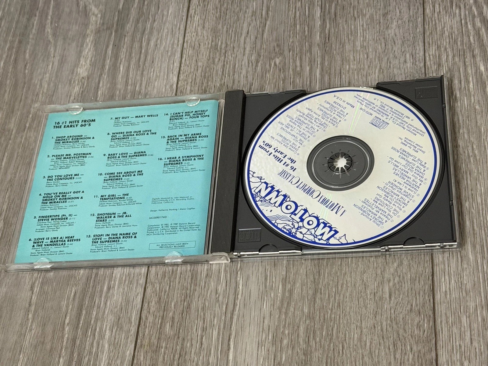16 #1 HITS FROM THE EARLY 60's Supremes Temptations CD Cracked Case