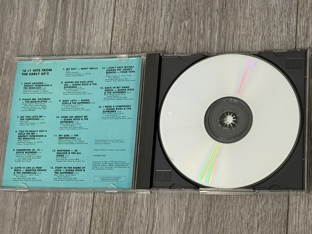 16 #1 HITS FROM THE EARLY 60's Supremes Temptations CD Cracked Case