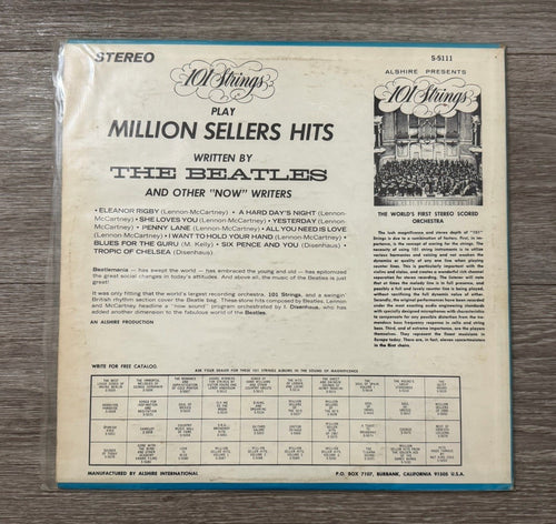 101 Strings Play Hits Written By The Beatles LP Vinyl Record Alshire S-5111