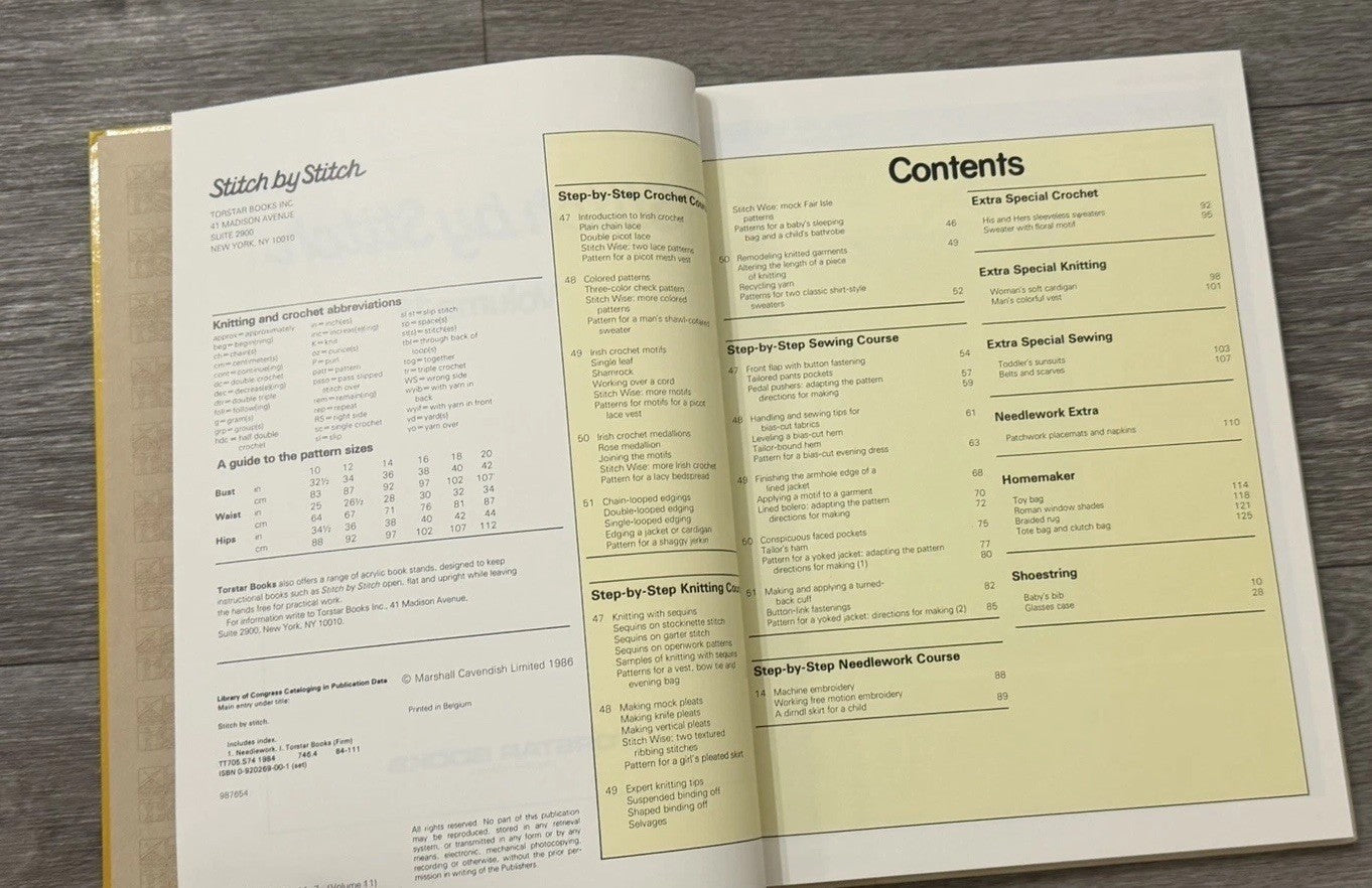 Stitch By Stitch Torstar Books Volume 11 1985