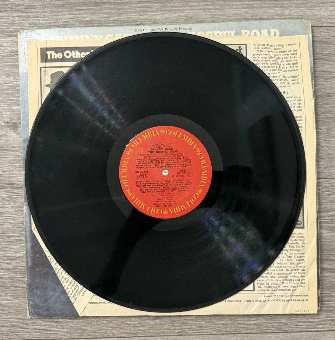 Johnny Cash "Gospel Road" Vinyl 2XLP USA 1973