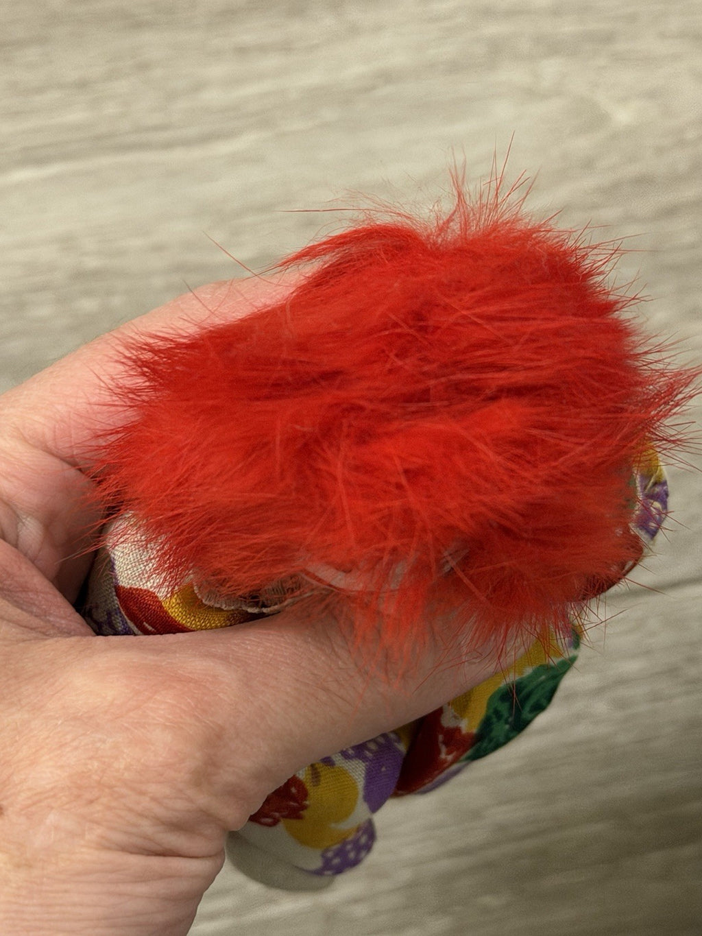 Vintage Imperial Porcelain Face Clown Doll 5” Plush Toy With Wild Red Hair