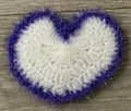 Purple & White Sparkle Heart Shape Non-Scratch Reusable for Kitchen Scrubby