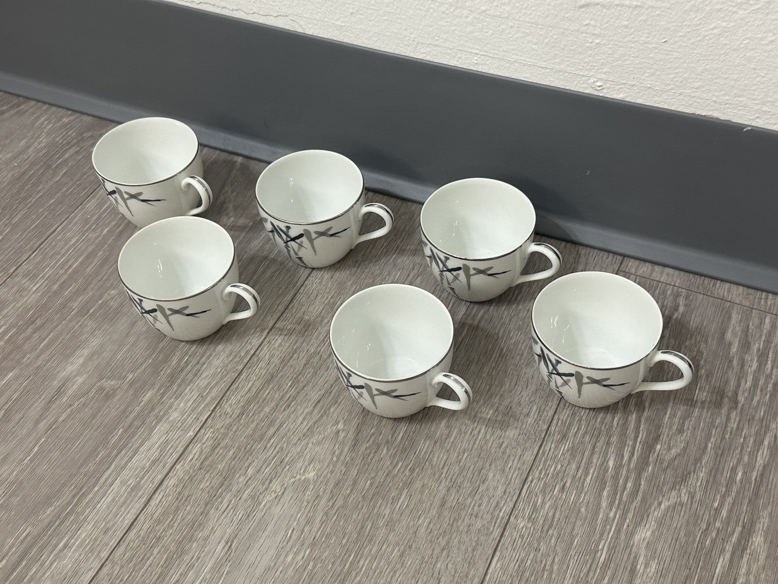 VINTAGE Noritake Bamboo 2133 Sake / Demitasse Cups Set of 6, 2 in