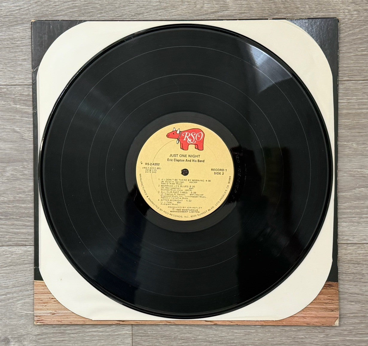 Eric Clapton ‎Just One Night 1980 RSO Records Orig. Vinyl LP STERLING RS-2-4202