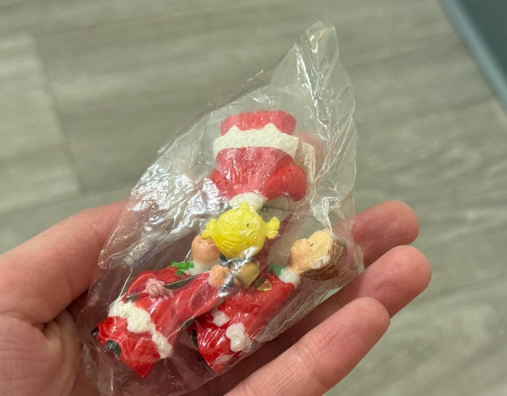 Vintage Christmas Plastic WILTON Enterprises Set Of Three Figurines Hong Kong
